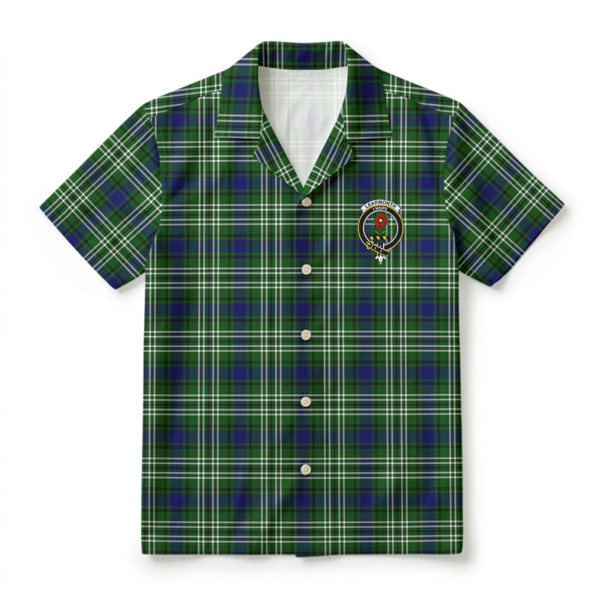 Learmonth Tartan Crest Hawaiian Shirt