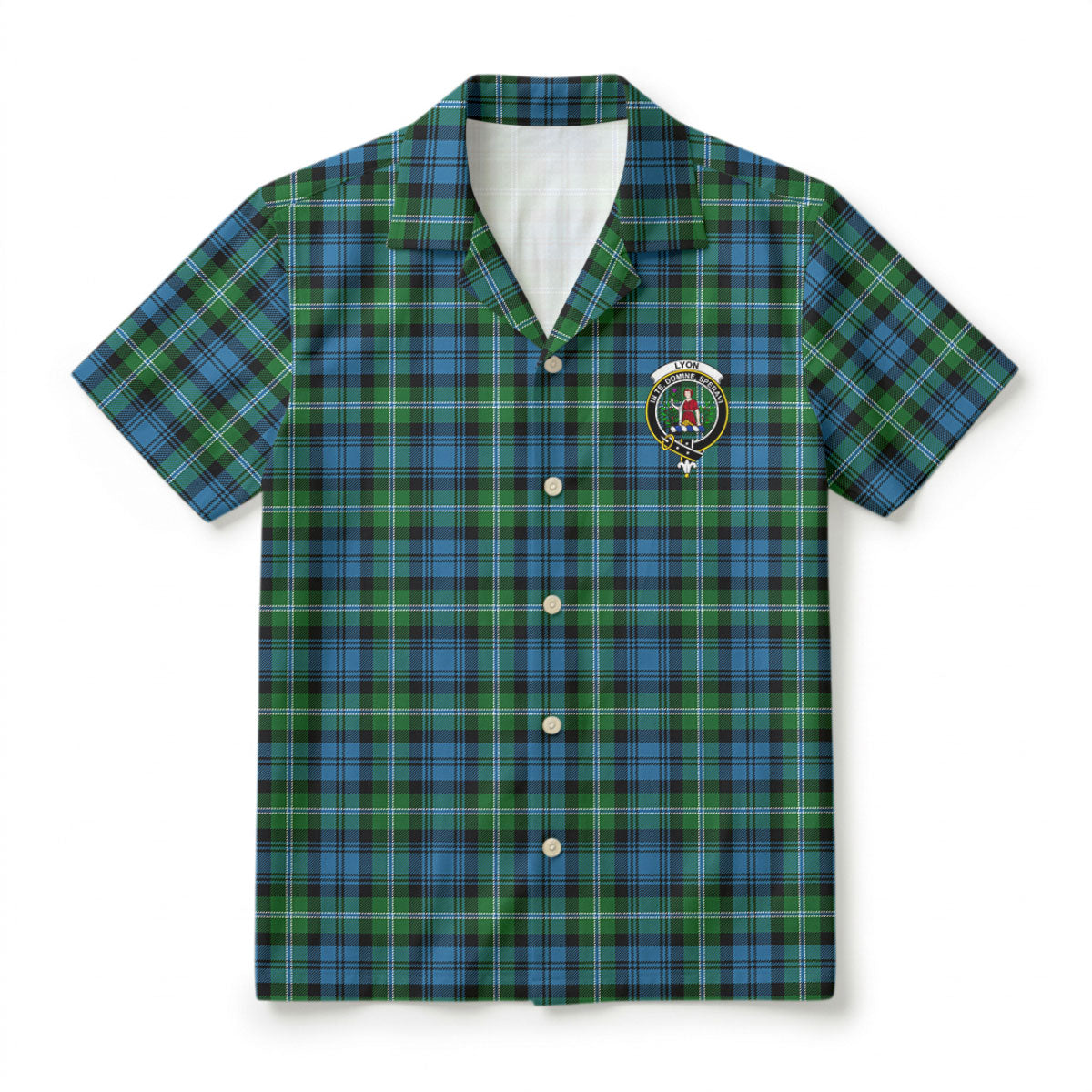 Lyon Tartan Crest Hawaiian Shirt