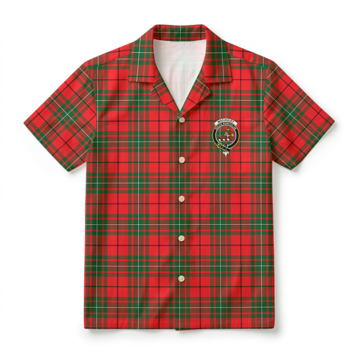 MacAuley Modern Tartan Crest Hawaiian Shirt
