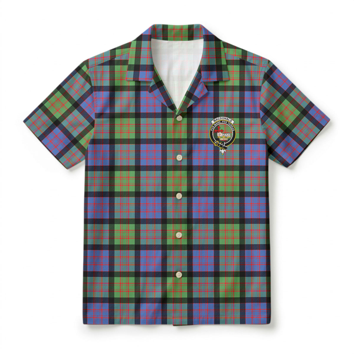 MacDonald Ancient Tartan Crest Hawaiian Shirt