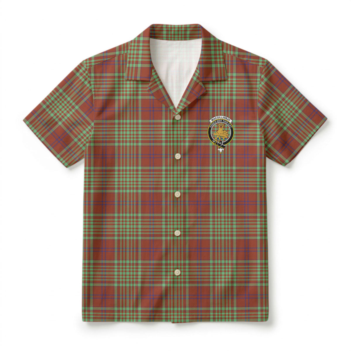MacGillivray Hunting Ancient Tartan Crest Hawaiian Shirt