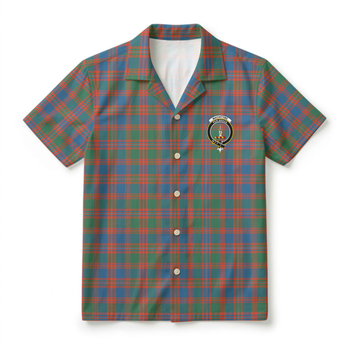 MacIntyre Ancient Tartan Crest Hawaiian Shirt