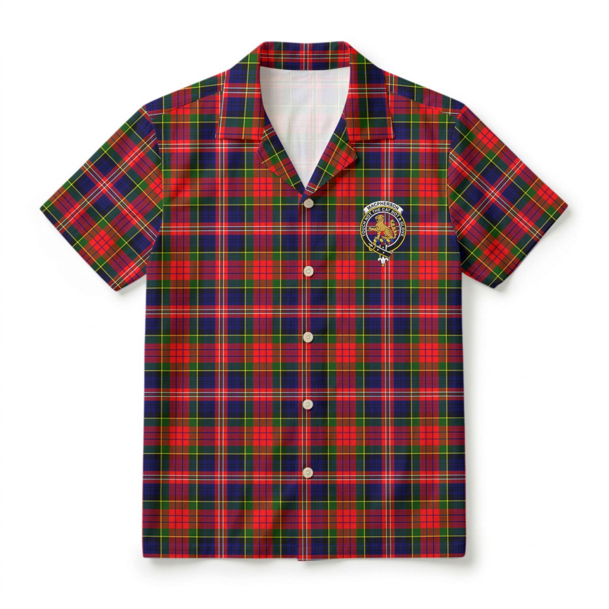 MacPherson Modern Tartan Crest Hawaiian Shirt