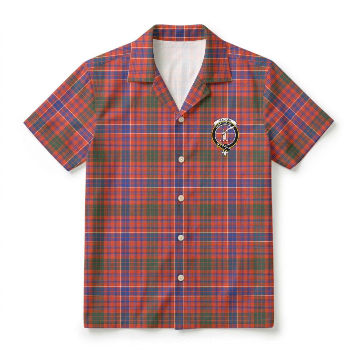 MacRae Ancient Tartan Crest Hawaiian Shirt