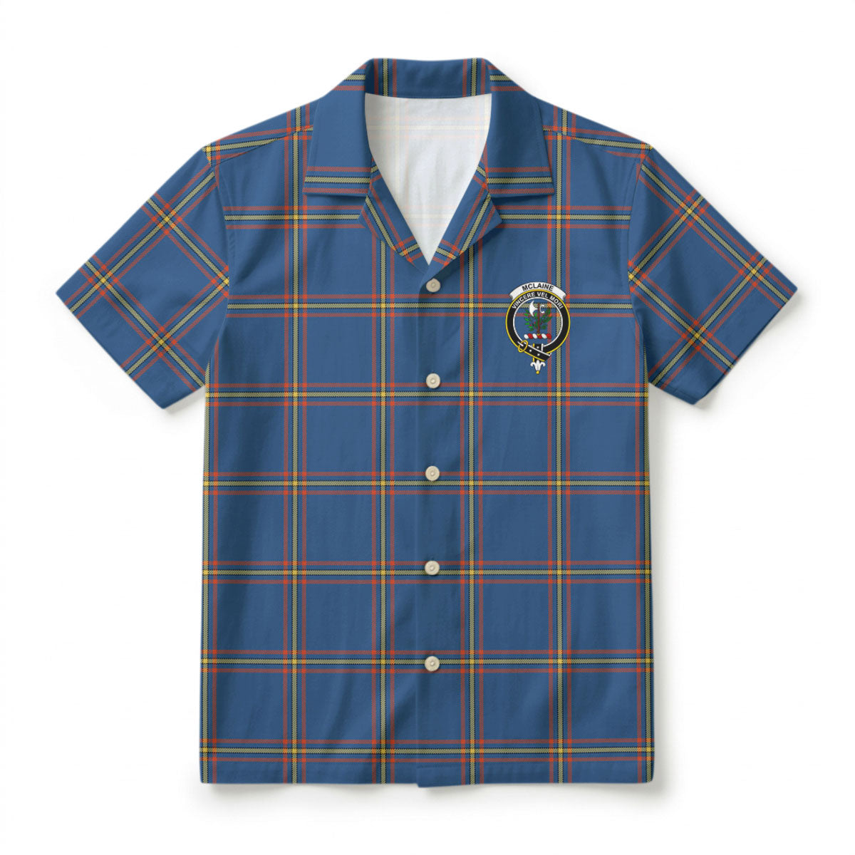 McLaine of Loch Buie Hunting Ancient Tartan Crest Hawaiian Shirt