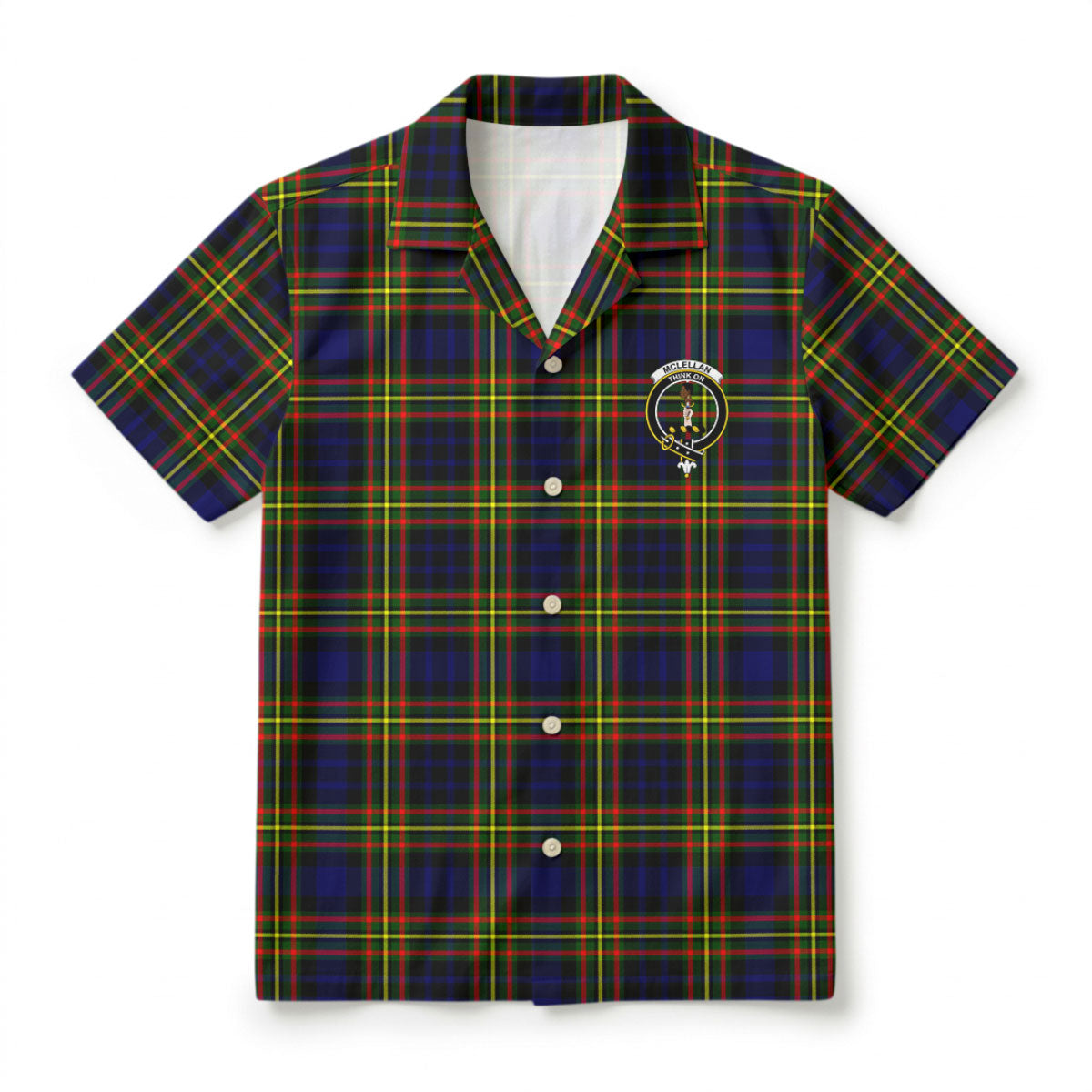 McLellan Modern Tartan Crest Hawaiian Shirt