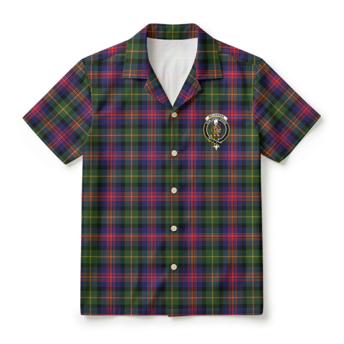 McLennan Modern Tartan Crest Hawaiian Shirt