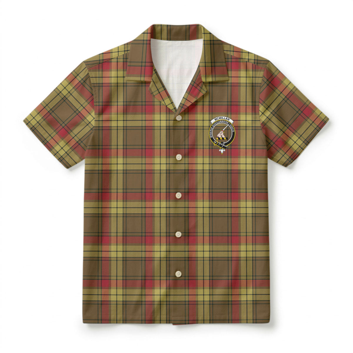McMillan Old Weathered Tartan Crest Hawaiian Shirt