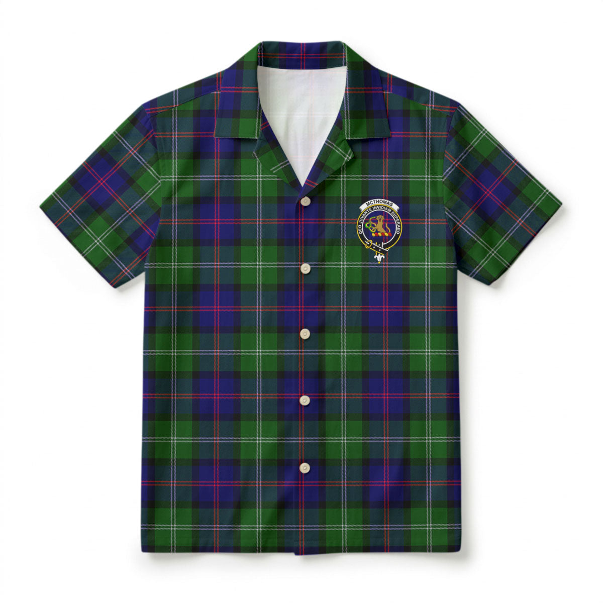 McThomas Modern Tartan Crest Hawaiian Shirt