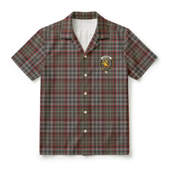 Nicolson Hunting Weathered Tartan Crest Hawaiian Shirt
