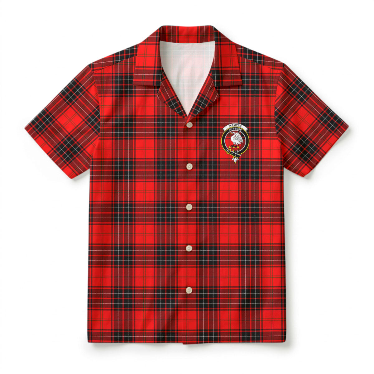 Wemyss Modern Tartan Crest Hawaiian Shirt