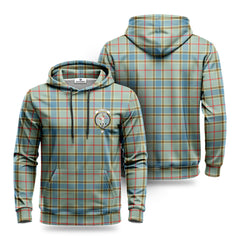 Balfour Blue Tartan Crest Hoodie