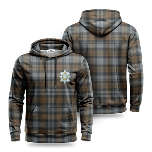 Black Watch Weathered Tartan Crest Hoodie 1500