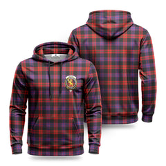 Broun Modern Tartan Crest Hoodie