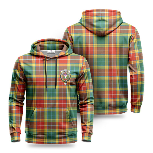 Buchanan Old Sett Tartan Crest Hoodie 1500