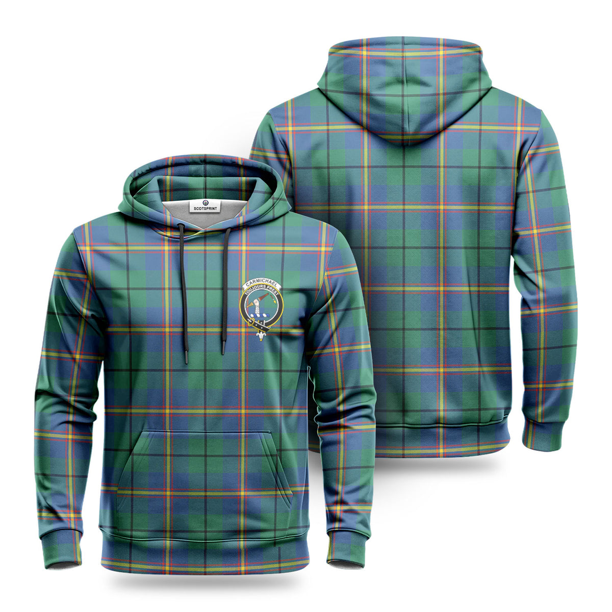 Carmichael Ancient Tartan Crest Hoodie