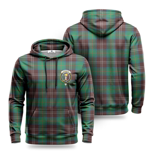 Chisholm Hunting Ancient Tartan Crest Hoodie 1500