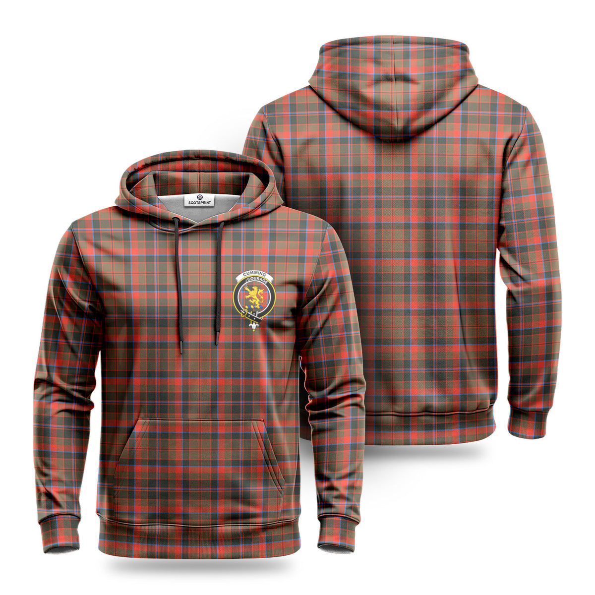 Cumming Hunting Weathered Tartan Crest Hoodie