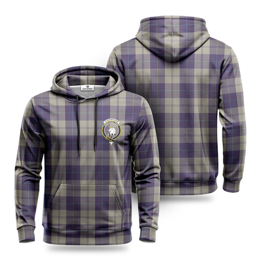 Cunningham Dress Blue Dancers Tartan Crest Hoodie 1500