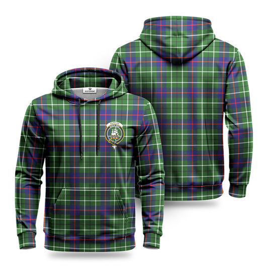 Duncan Modern Tartan Crest Hoodie 1500