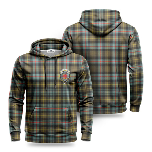 Farquharson Weathered Tartan Crest Hoodie 1500