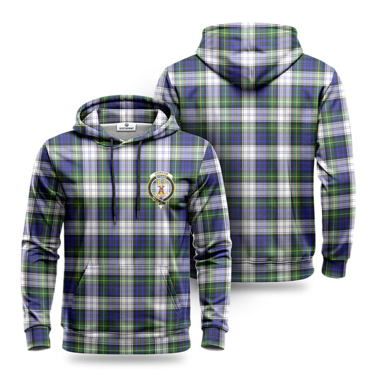 Gordon Dress Modern Tartan Crest Hoodie 1500