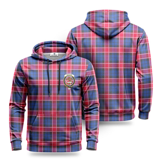 Graham of Menteith Red Tartan Crest Hoodie 1500