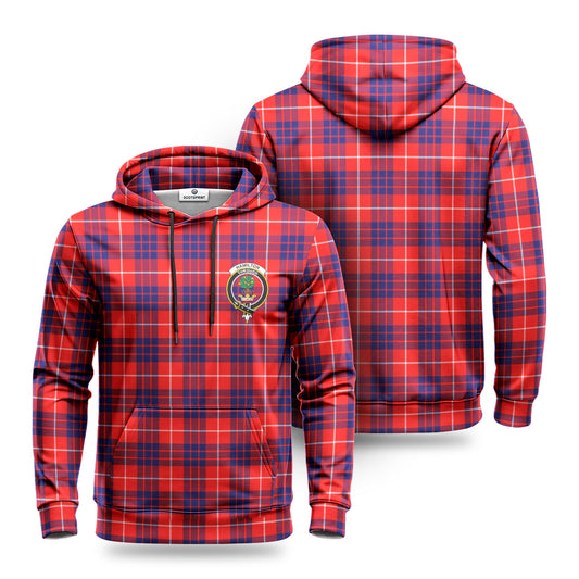 Hamilton Modern Tartan Crest Hoodie 1500