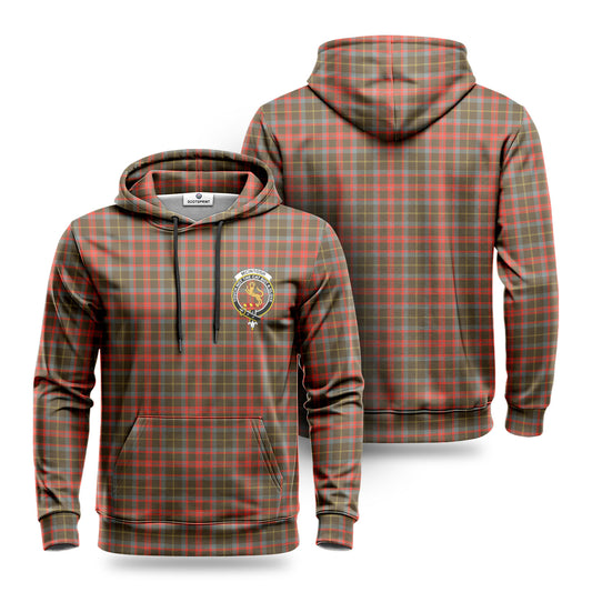 McIntosh Hunting Weathered Tartan Crest Hoodie 1500