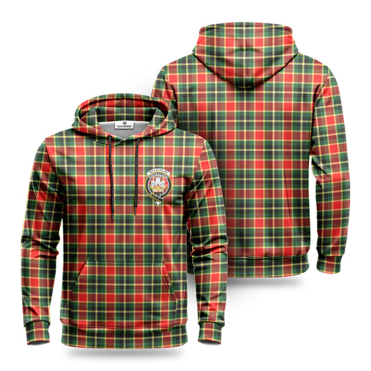 McLachlan Hunting Modern Tartan Crest Hoodie 1500