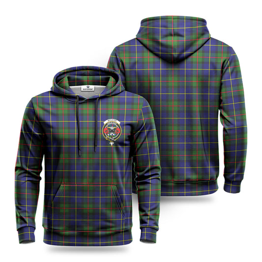 McLeod of Harris Modern Tartan Crest Hoodie 1500