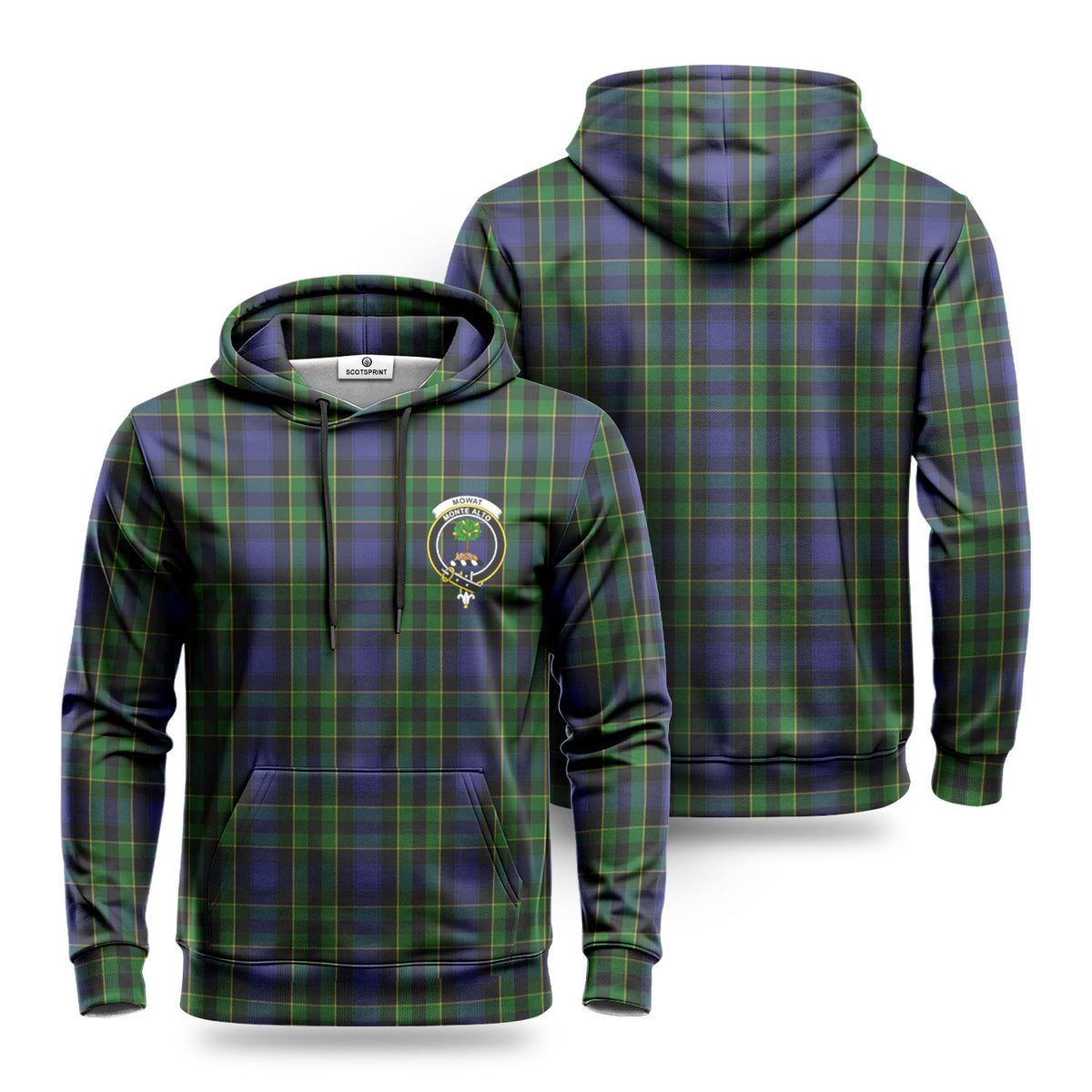 Mowat Modern Tartan Crest Hoodie