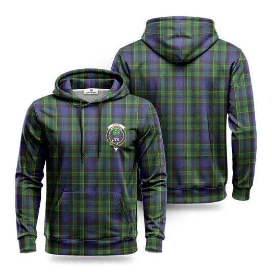 Mowat Modern Tartan Crest Hoodie 1500