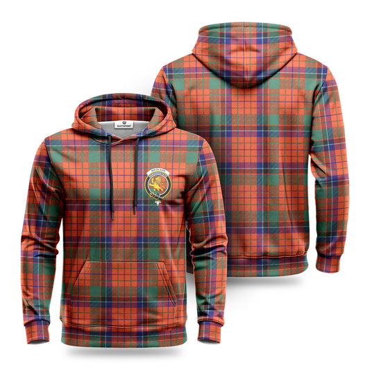 Nicolson Ancient Old Tartan Crest Hoodie 1500