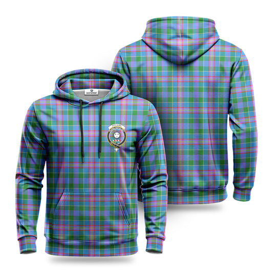 Pitcairn Hunting Tartan Crest Hoodie 1500