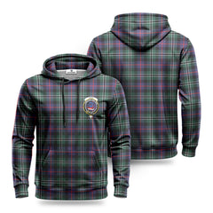 Rose Hunting Modern Tartan Crest Hoodie