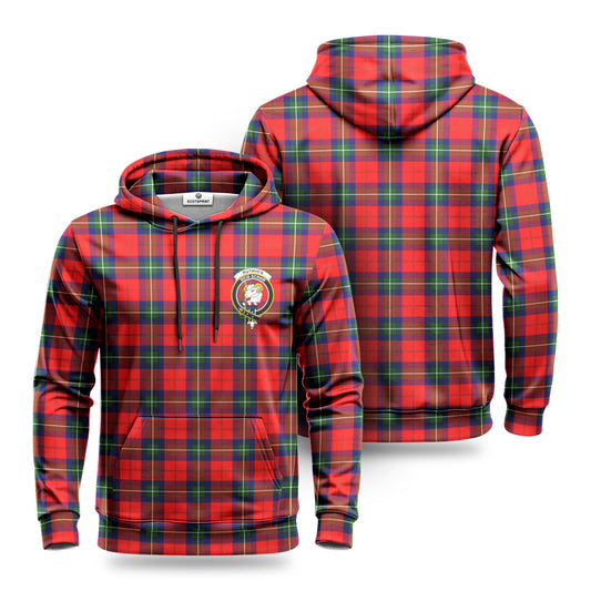 Ruthven Modern Tartan Crest Hoodie 1500