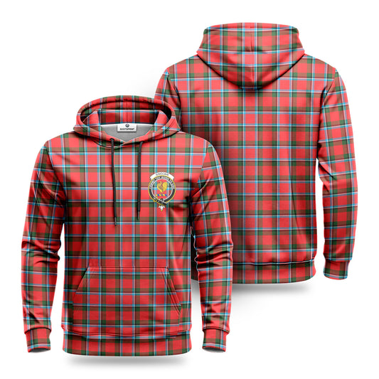 Sinclair Modern Tartan Crest Hoodie 1500