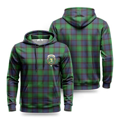 Stewart Old Modern Tartan Crest Hoodie