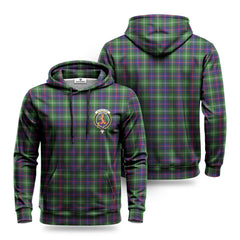 Sutherland Modern Tartan Crest Hoodie