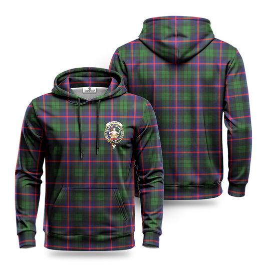 Urquhart Modern Tartan Crest Hoodie 1500