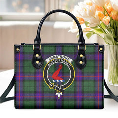 Armstrong Modern Tartan Crest Leather Handbag