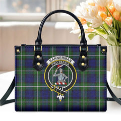 Bannerman Tartan Crest Leather Handbag