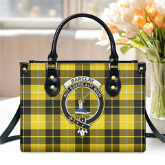 Barclay Dress Modern Tartan Crest Leather Handbag