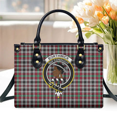 Borthwick Ancient Tartan Crest Leather Handbag