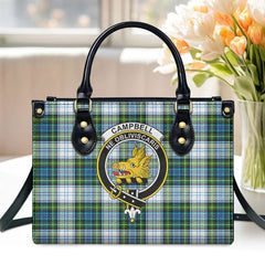 Campbell Dress Tartan Crest Leather Handbag