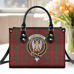 Carruthers Tartan Crest Leather Handbag