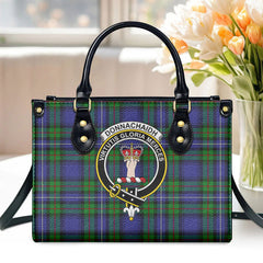 Donnachaidh Tartan Crest Leather Handbag