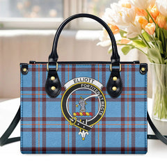 Elliott Ancient Tartan Crest Leather Handbag