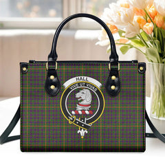 Hall Tartan Crest Leather Handbag